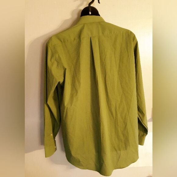 Stafford performance green plaid button up shirt - Picture 4 of 4